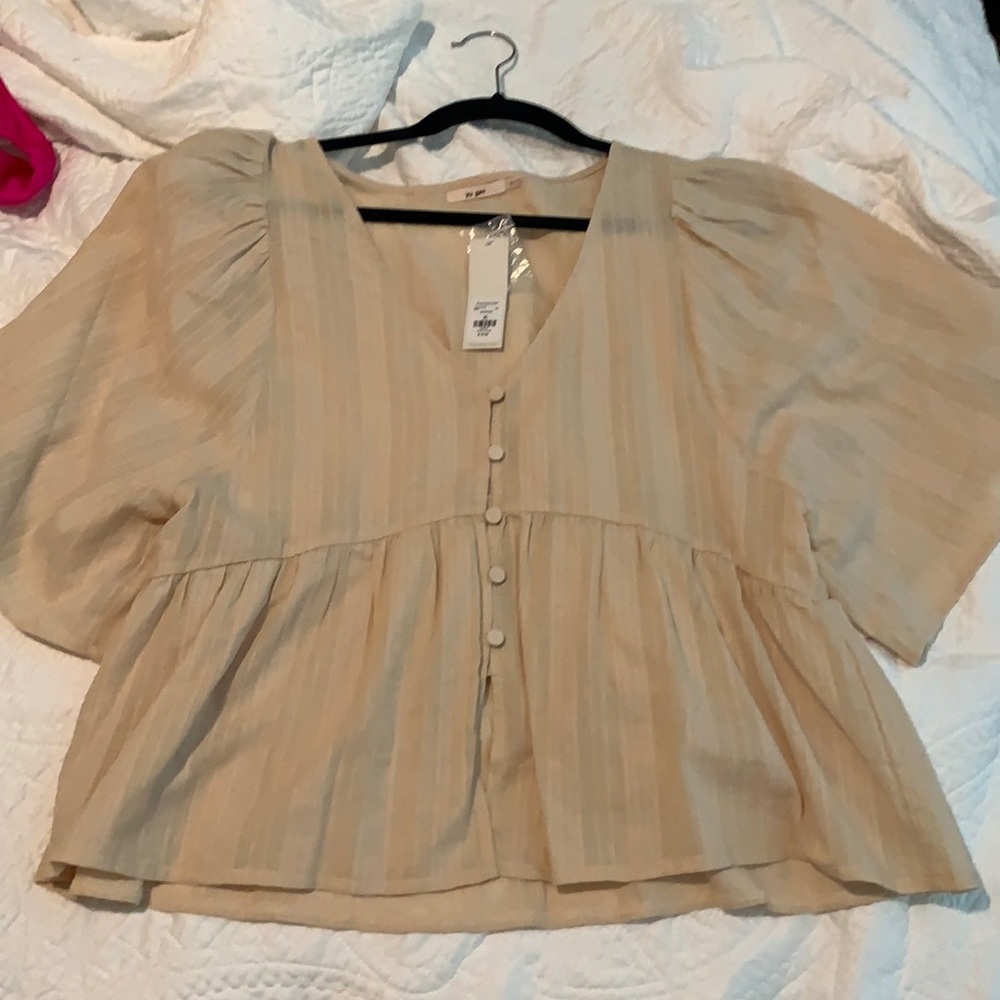 NWT tan boho top